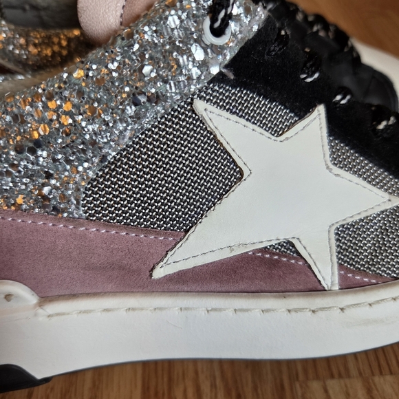 Piranha Low Top Distressed Glittery Leather Casual Sneakers Shoes Size EU 37 - Picture 9 of 16